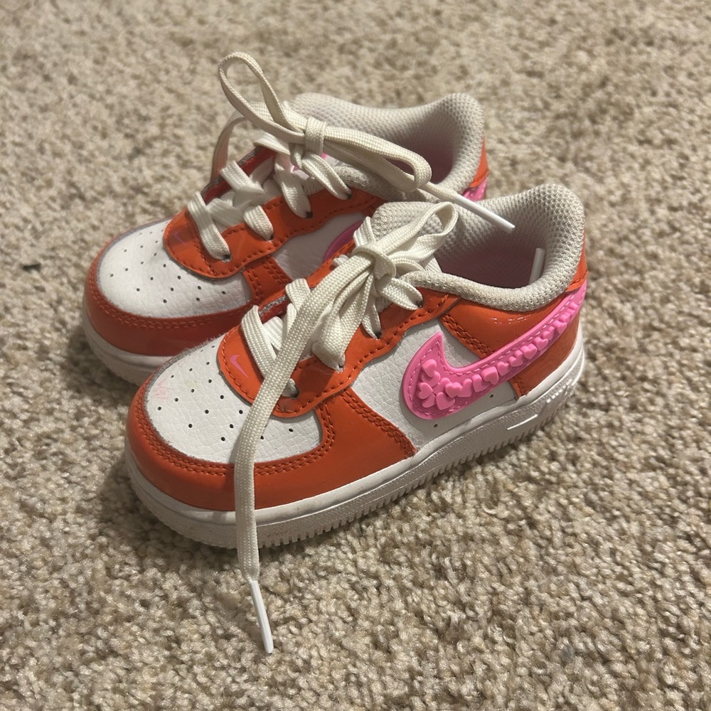 Toddler Valentine’s Day Air Force ones